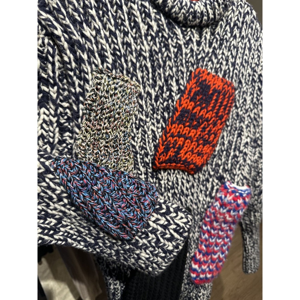 Raf Simons Sterling ruby RARE heavy knit patchwork sweater - Picture 3 of 4
